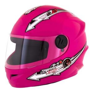 Capacete Infantil Liberty Fechado Rosa - Tam 54