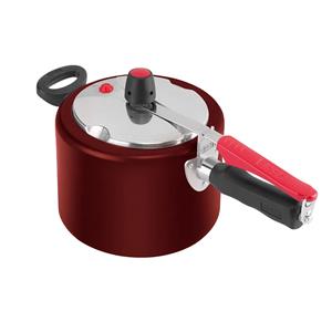 Panela de Pressão Rochedo Clock Original em Alumínio com Revestimento Antiaderente  4,5L - Vermelha
