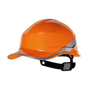 Capacete de Segurança Delta Plus Diamond V com Aba Frontal -  Laranja