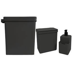 Kit Organizador de Pia Brinox Single 3 Peças - Preto