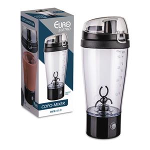 Mixer Euro a Pilha com Copo 450ml - Preto