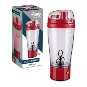 Mixer Euro a Pilha com Copo 450ml - Vermelho