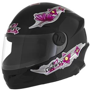 Capacete Infantil Liberty Fechado Preto - Tam 54
