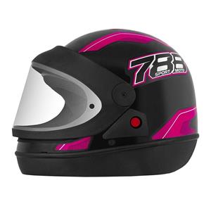 Capacete Pro Tork New Sport Preto/Rosa - Tam 56