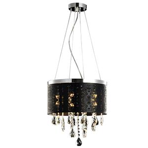 Lustre Avant Duquesa Coroa 5 Lâmpadas G9 Preto Fosco - Bivolt