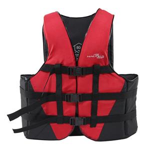 Colete Salva-Vidas Nautika Coast até 80Kg - Vermelho/Preto