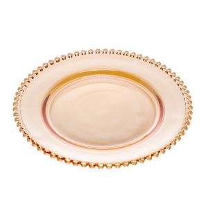 Prato Rojemac Wolff Pearl em Cristal Chumbo Âmbar - 32cm