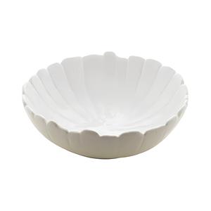 Centro de Mesa Lyor Banana Leaf em Cerâmica Branco - 25cm