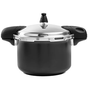 Panela de Pressão Brinox Pressure em Alumínio Fundo de Indução 2 Alças 5,4L - Preta