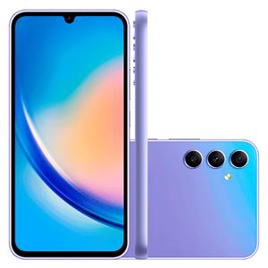 Smartphone Samsung Galaxy A34 128GB 5G Tela 6.6'' Câmera Traseira Tripla 48MP + 8MP + 5MP - Violeta